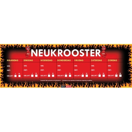 Neukrooster, per week Sticky Devil sticker