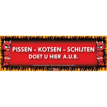 Pissen-Kotsen-Schijten Sticky Devil sticker