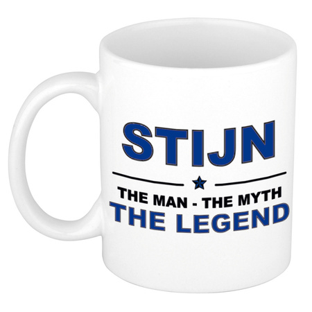 Stijn The man, The myth the legend collega kado mokken/bekers 300 ml