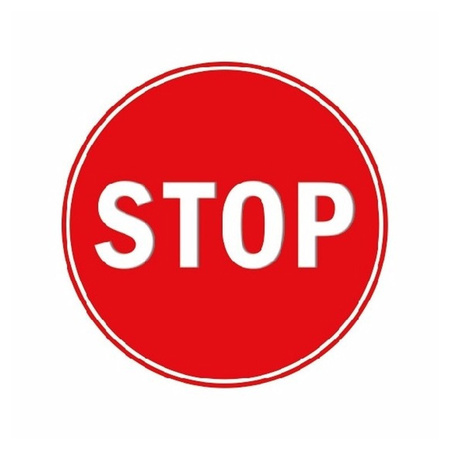 Stopsign sticker 15 cm