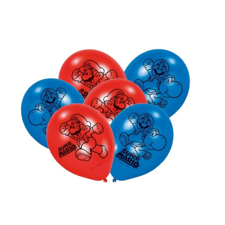 Super Mario thema ballonnen 18x stuks