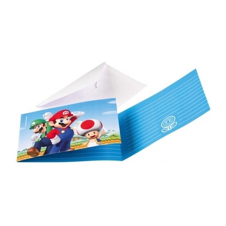 Kinderfeestje Super Mario uitnodigingen