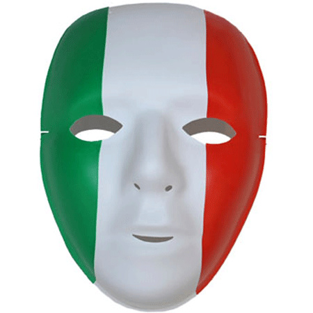 Mask red/green/white Italy flag