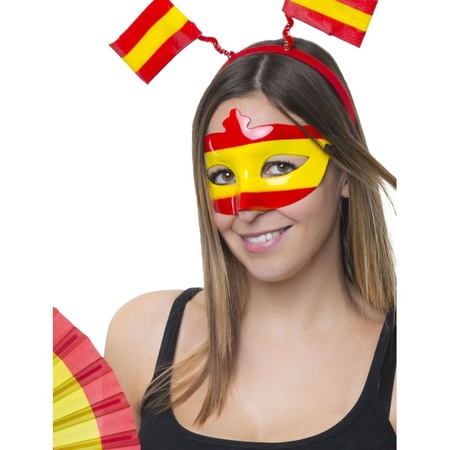 Supporters oogmasker vlag Spanje rood met geel