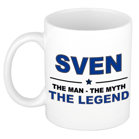 Sven The man, The myth the legend collega kado mokken/bekers 300 ml