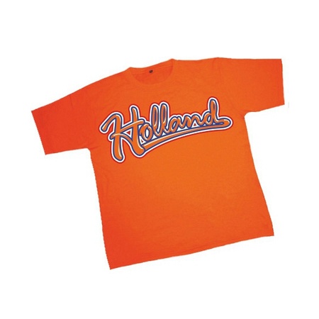 Holland tekst t-shirt oranje