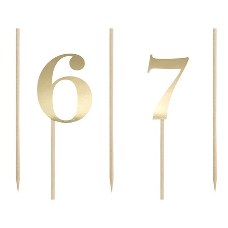 Verjaardagstaart versiering getallen goud