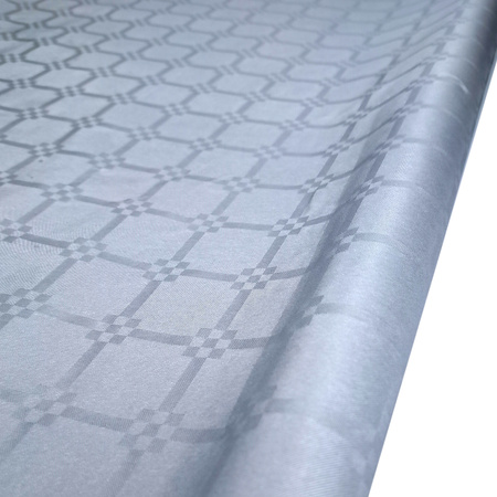 Tafellaken/tafelkleed op rol - 2x - papier - zilver - 700 x 118 cm