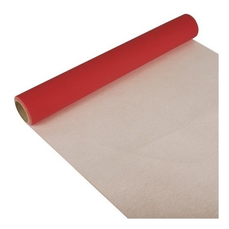 Table runner red 300 x 40 cm paper