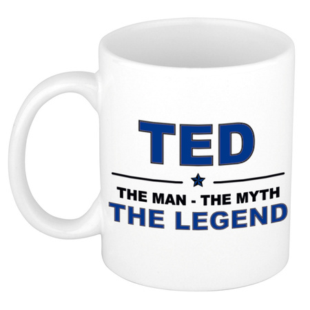 Ted The man, The myth the legend collega kado mokken/bekers 300 ml