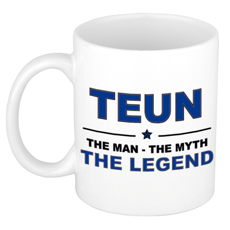 Teun The man, The myth the legend collega kado mokken/bekers 300 ml