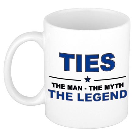 Ties The man, The myth the legend collega kado mokken/bekers 300 ml
