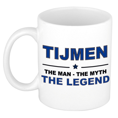 Tijmen The man, The myth the legend collega kado mokken/bekers 300 ml