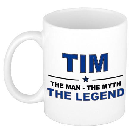 Tim The man, The myth the legend collega kado mokken/bekers 300 ml
