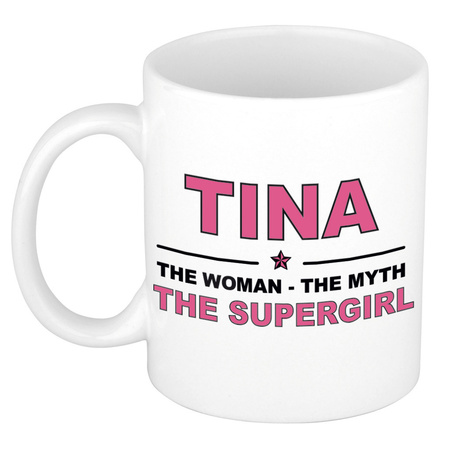 Tina The woman, The myth the supergirl collega kado mokken/bekers 300 ml