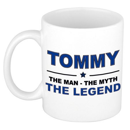 Tommy The man, The myth the legend collega kado mokken/bekers 300 ml