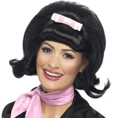 50s wig with black beehive
