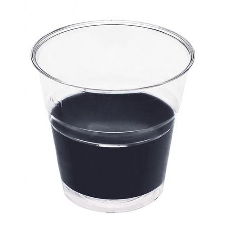 Transparant cups with black print