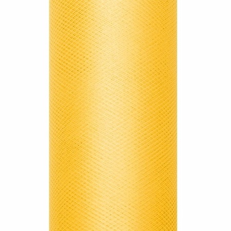 Tule stof geel 15 cm breed