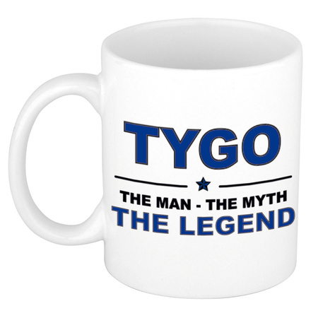 Tygo The man, The myth the legend collega kado mokken/bekers 300 ml