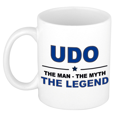 Udo The man, The myth the legend collega kado mokken/bekers 300 ml