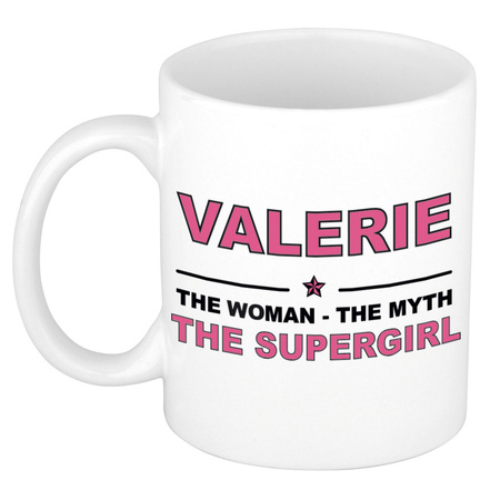 Valerie The woman, The myth the supergirl name mug 300 ml