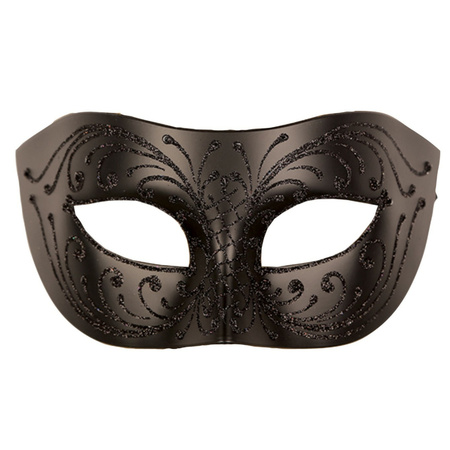 Venetiaans oogmasker - zwart - voor volwassenen