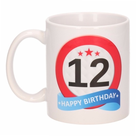 Birthday road sign mug 12 year
