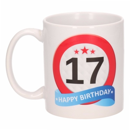 Birthday road sign mug 17 year