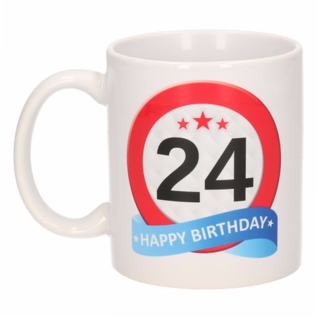 Birthday road sign mug 24 year