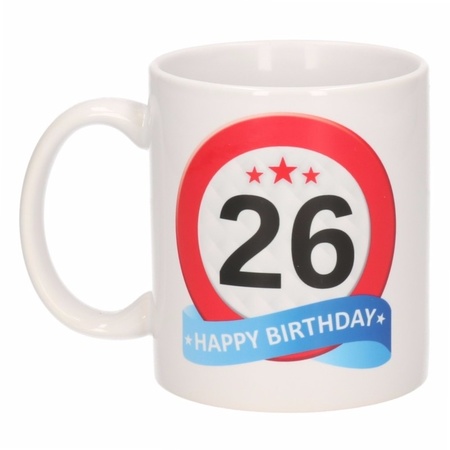 Birthday road sign mug 26 year