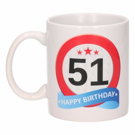 Birthday road sign mug 51 year