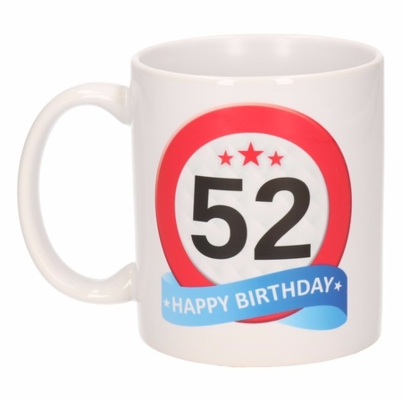 Birthday road sign mug 52 year