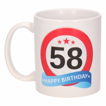 Birthday road sign mug 58 year