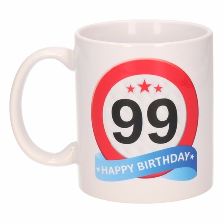 Birthday road sign mug 99 year