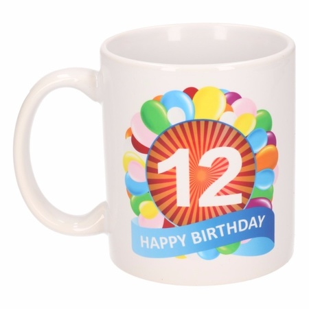 Birthday balloon mug 12 year