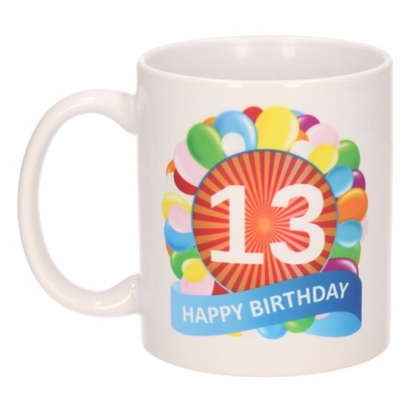 Birthday balloon mug 13 year