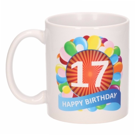 Birthday balloon mug 17 year