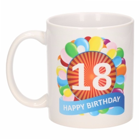 Birthday balloon mug 18 year