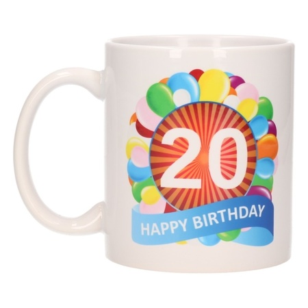 Birthday balloon mug 20 year