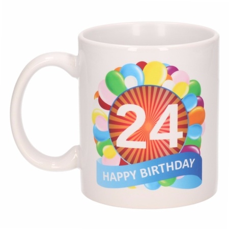 Birthday balloon mug 24 year