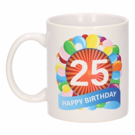 Birthday balloon mug 25 year