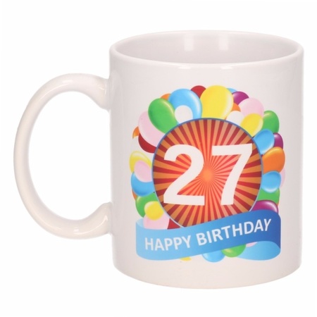 Birthday balloon mug 27 year