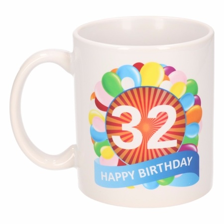 Birthday balloon mug 32 year