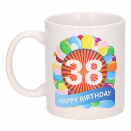 Birthday balloon mug 38 year