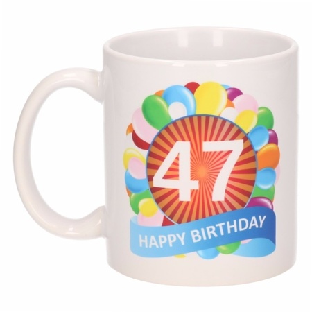 Birthday balloon mug 47 year
