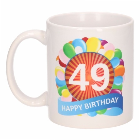 Birthday balloon mug 49 year