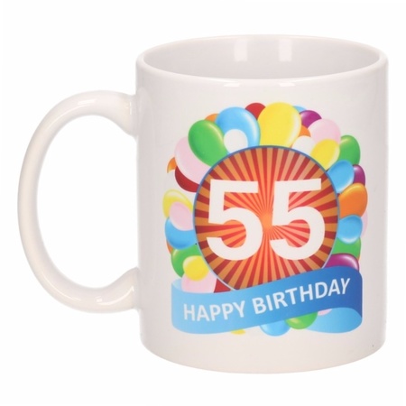 Birthday balloon mug 55 year
