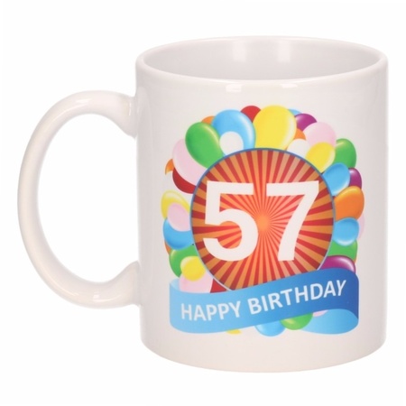 Birthday balloon mug 57 year