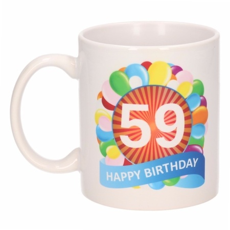 Birthday balloon mug 59 year
